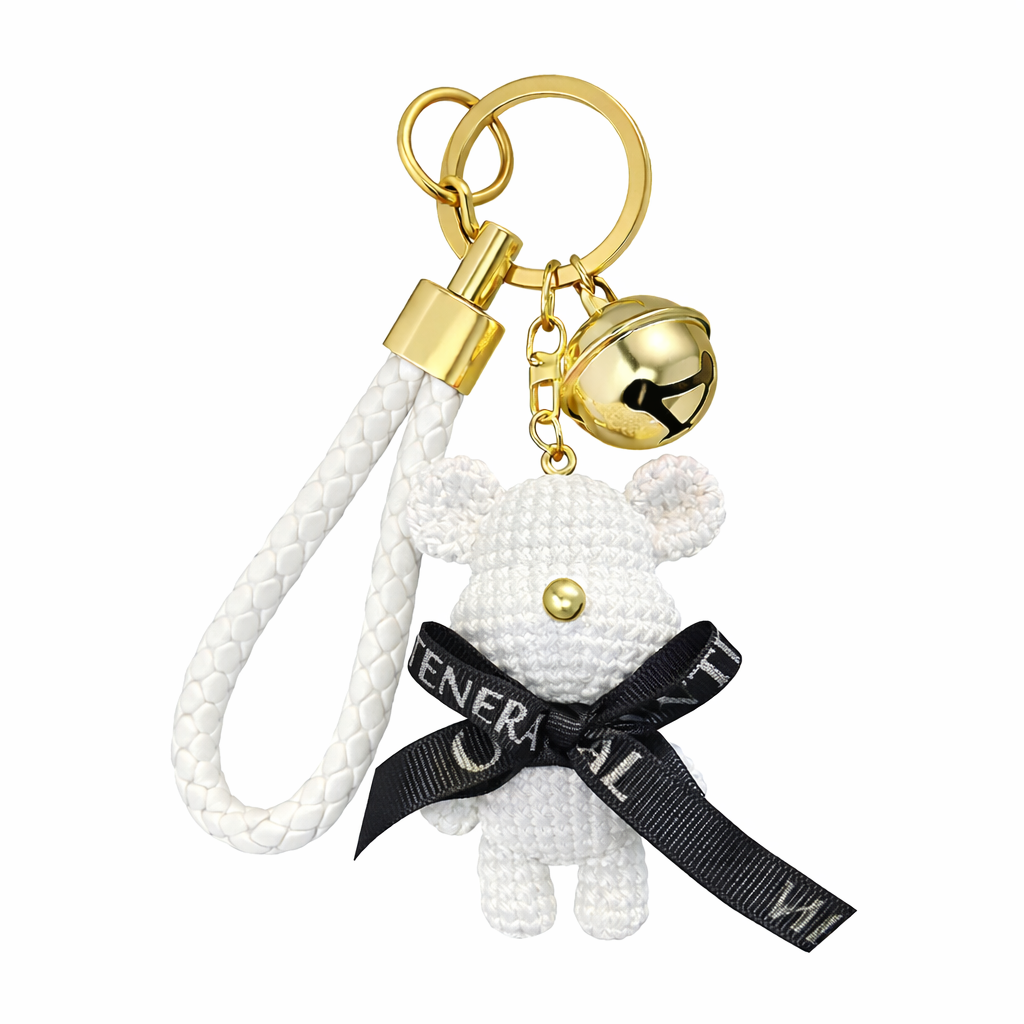 Oso | Elegante colgante para bolso en acabado dorado