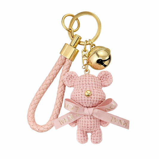 Oso | Elegante colgante para bolso en acabado dorado