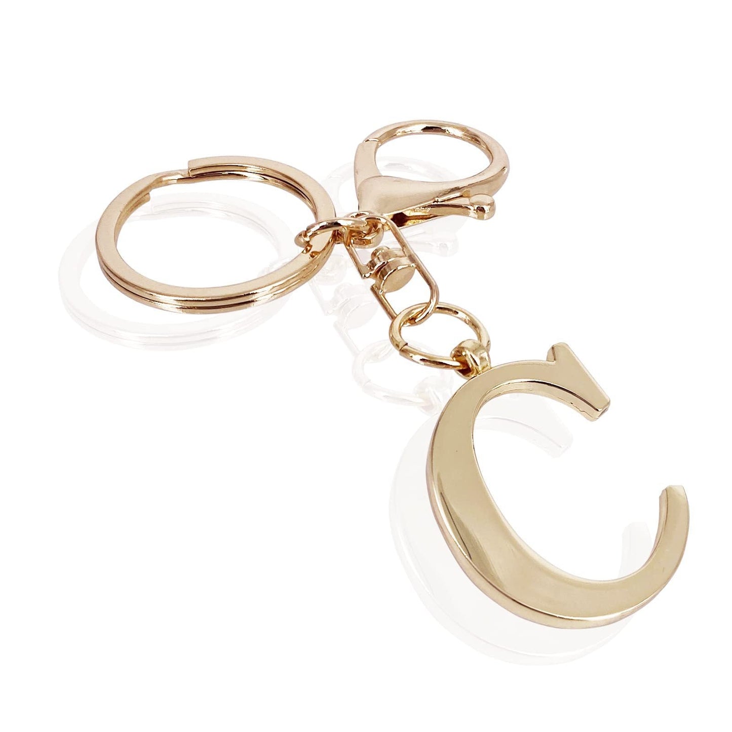 inicial| Elegante colgante para bolso en acabado dorado