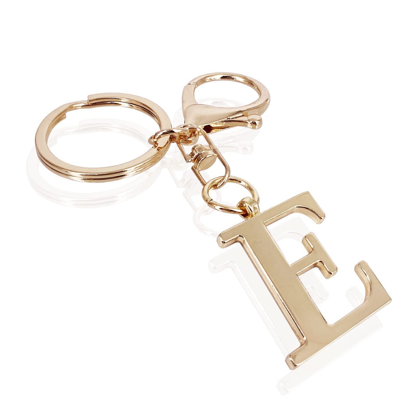 inicial| Elegante colgante para bolso en acabado dorado