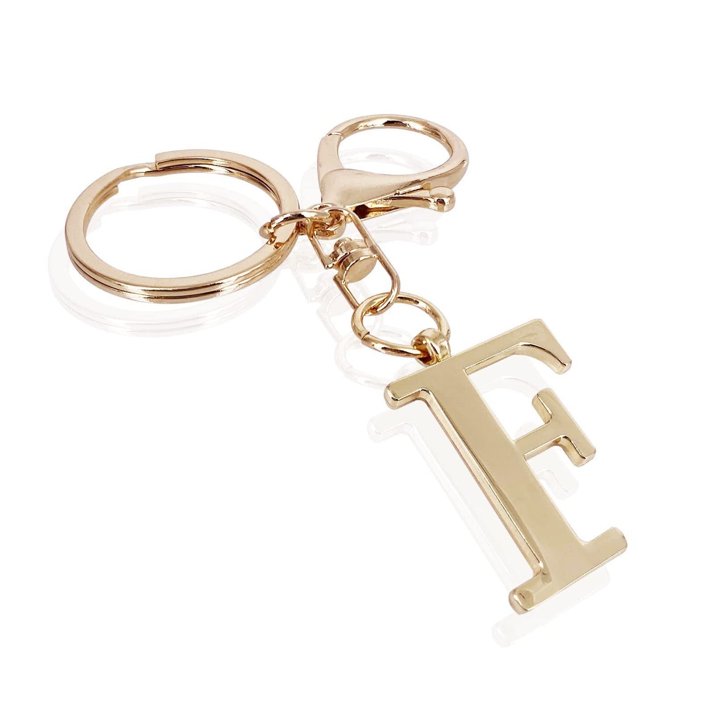 inicial| Elegante colgante para bolso en acabado dorado