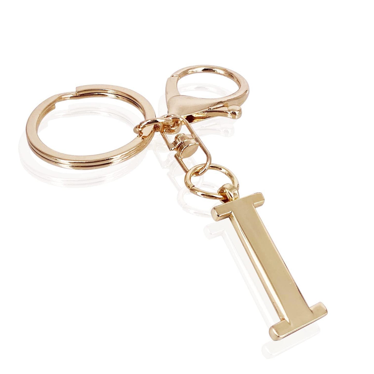 inicial| Elegante colgante para bolso en acabado dorado