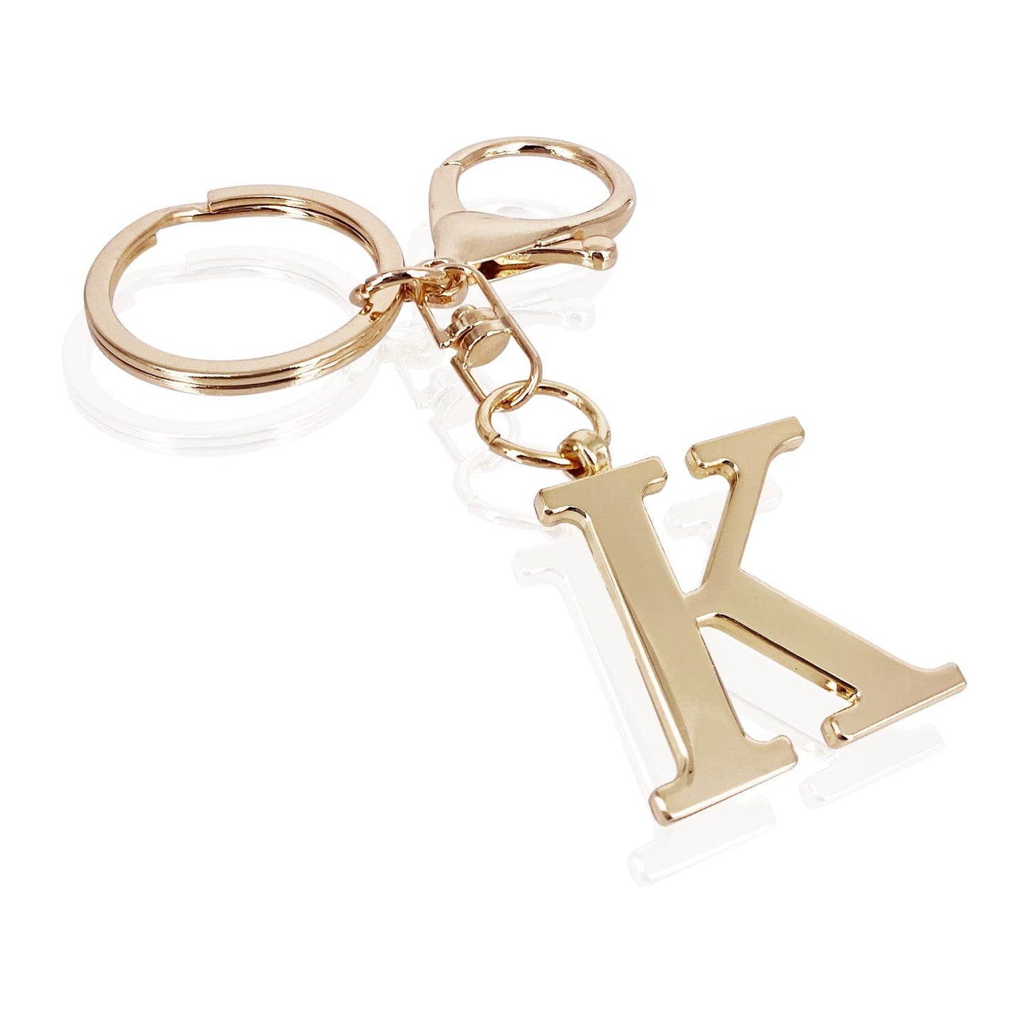 inicial| Elegante colgante para bolso en acabado dorado