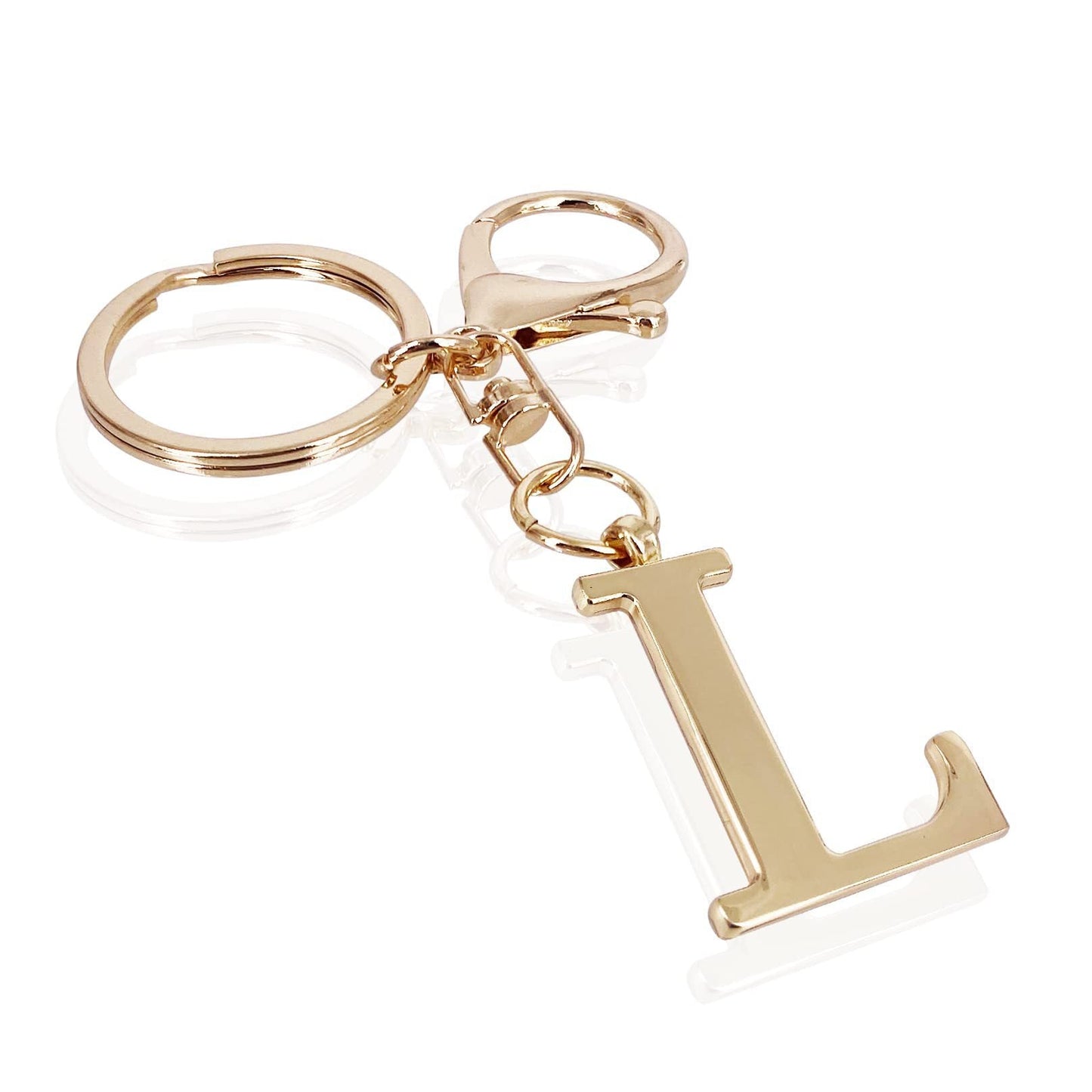 inicial| Elegante colgante para bolso en acabado dorado