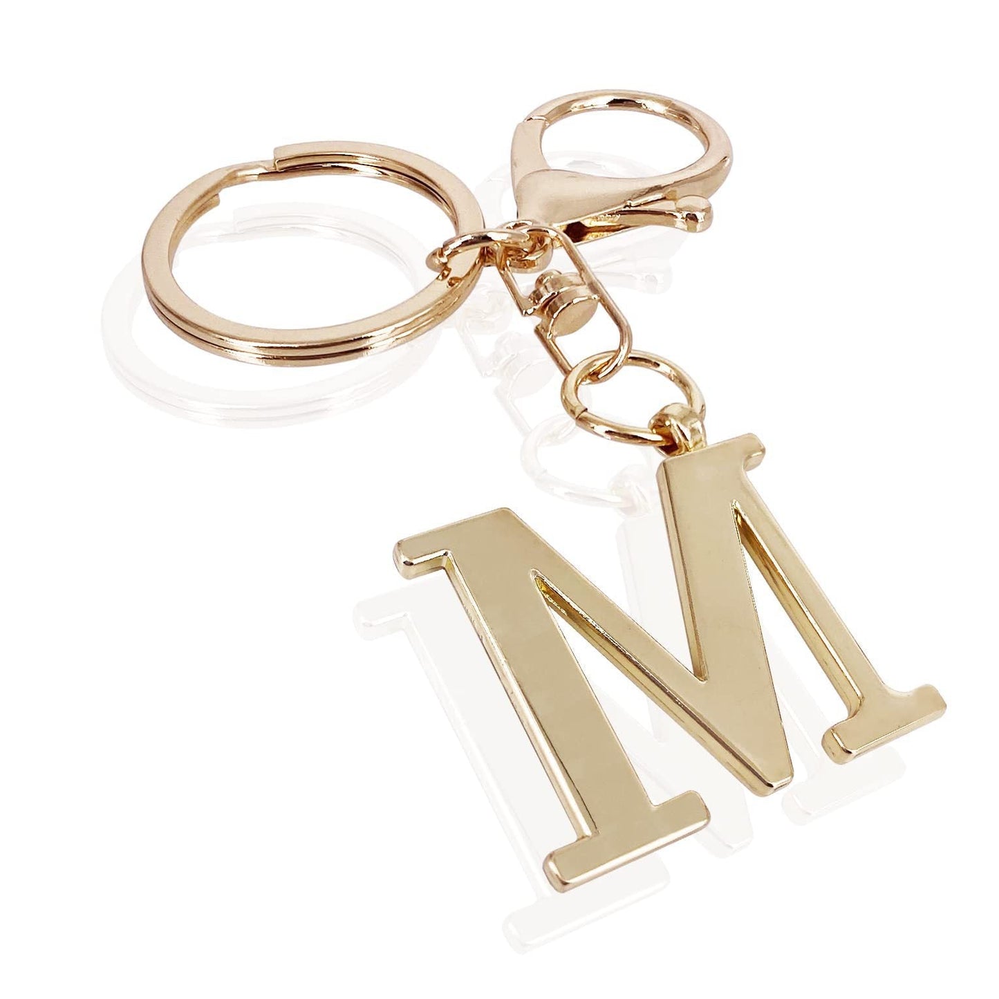inicial| Elegante colgante para bolso en acabado dorado