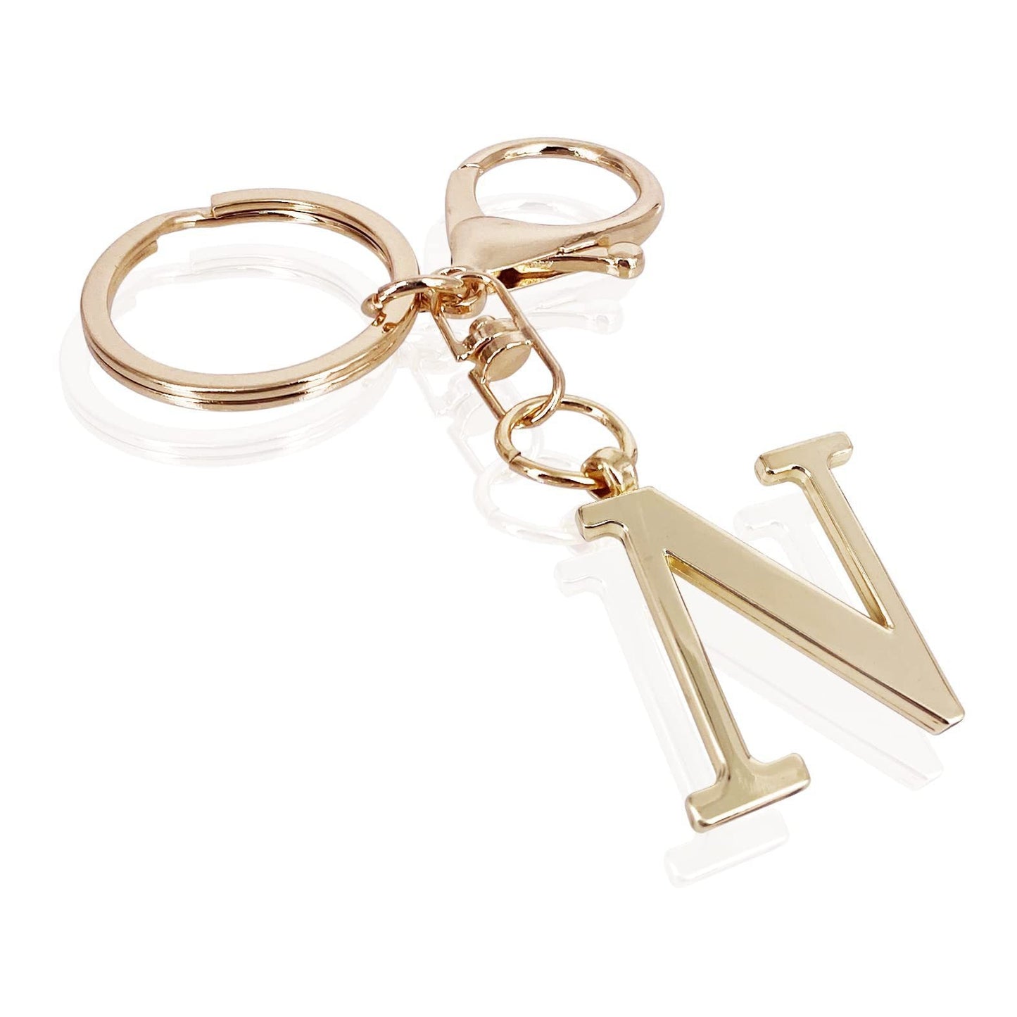 inicial| Elegante colgante para bolso en acabado dorado