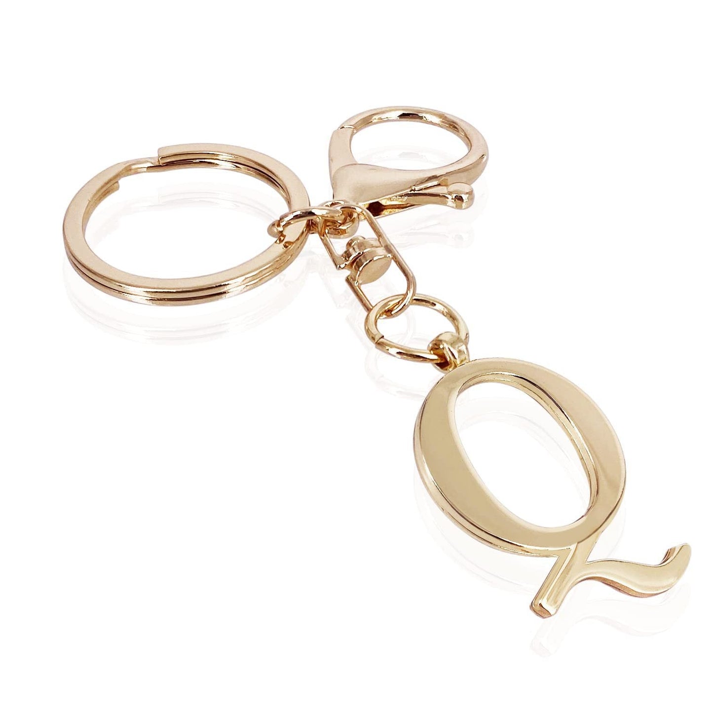 inicial| Elegante colgante para bolso en acabado dorado