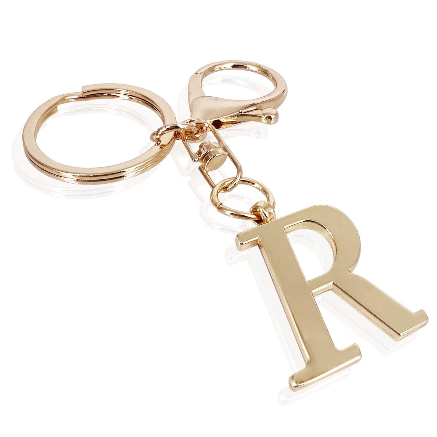 inicial| Elegante colgante para bolso en acabado dorado