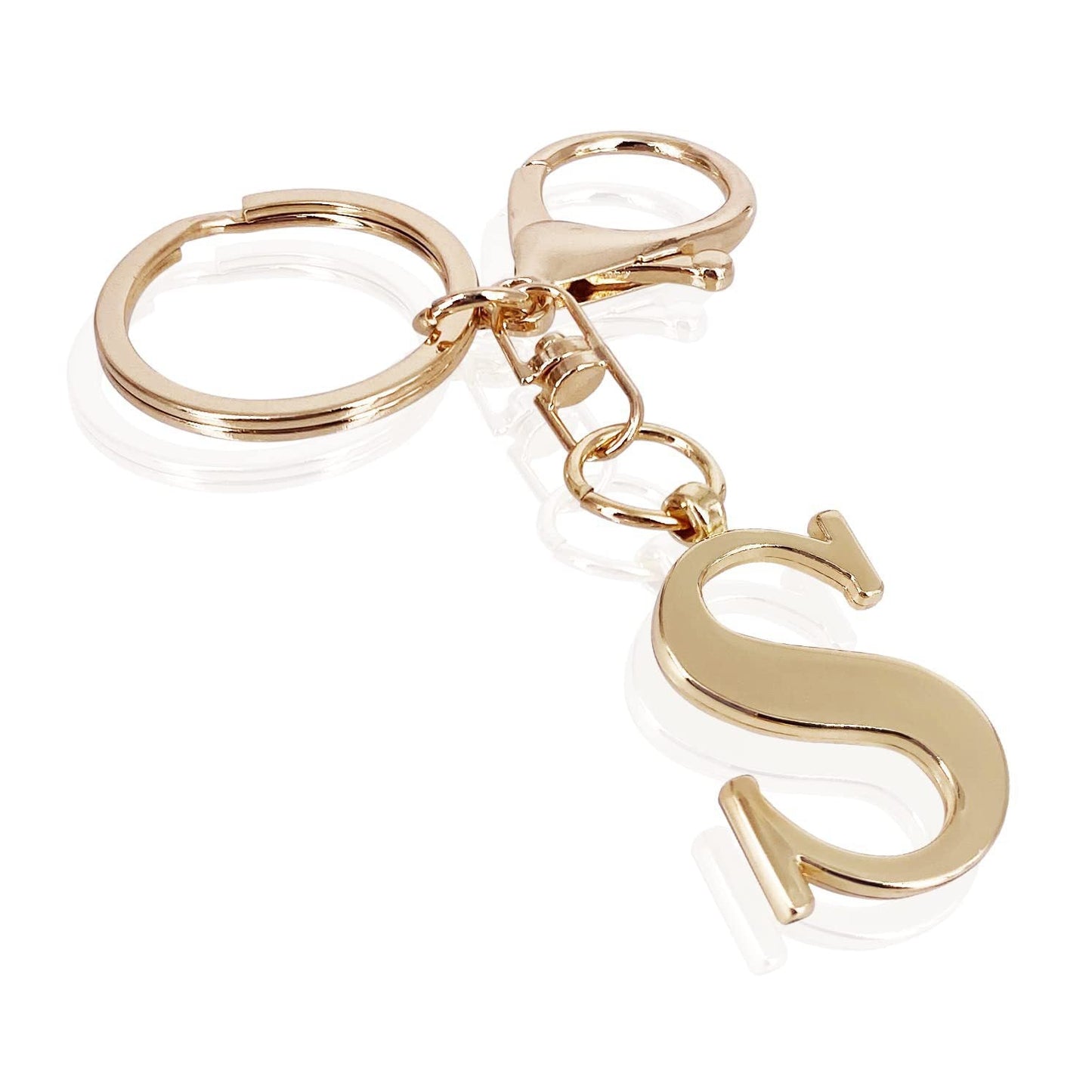 inicial| Elegante colgante para bolso en acabado dorado