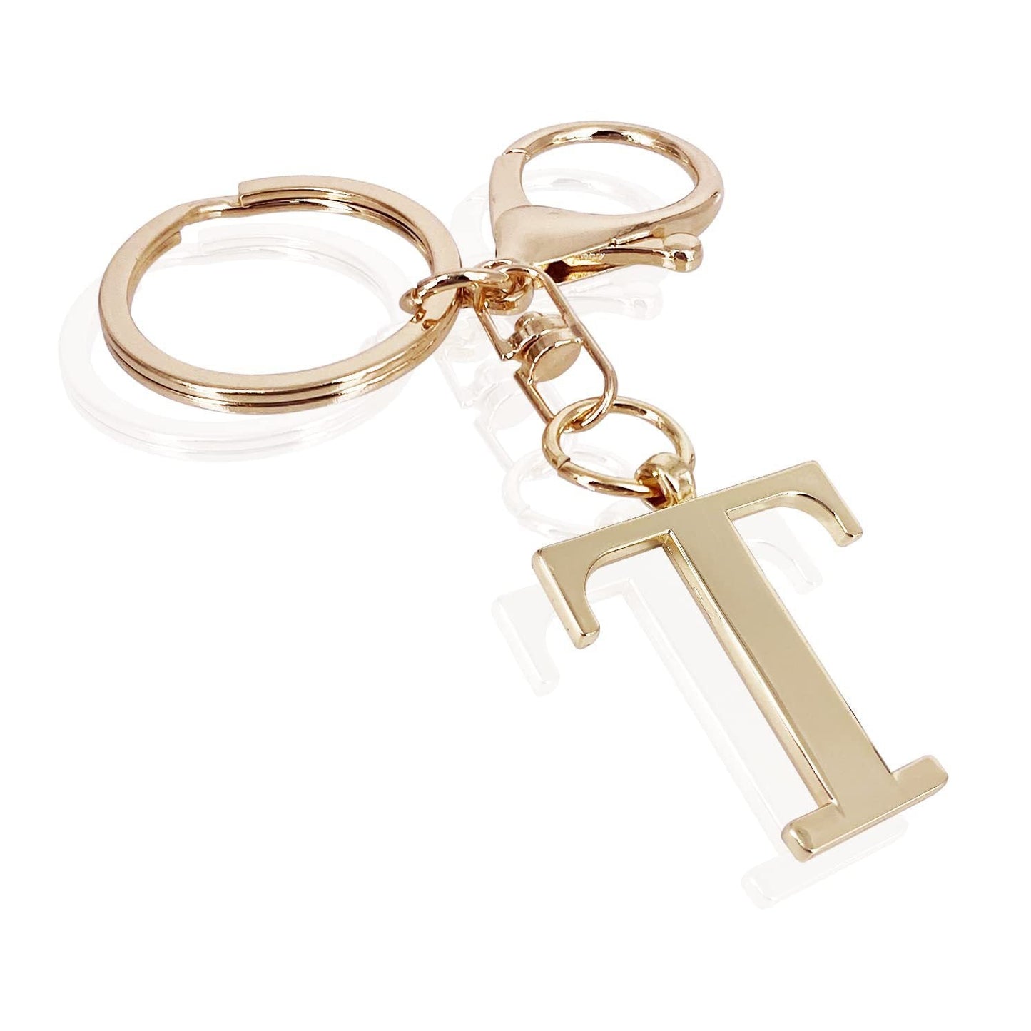 inicial| Elegante colgante para bolso en acabado dorado