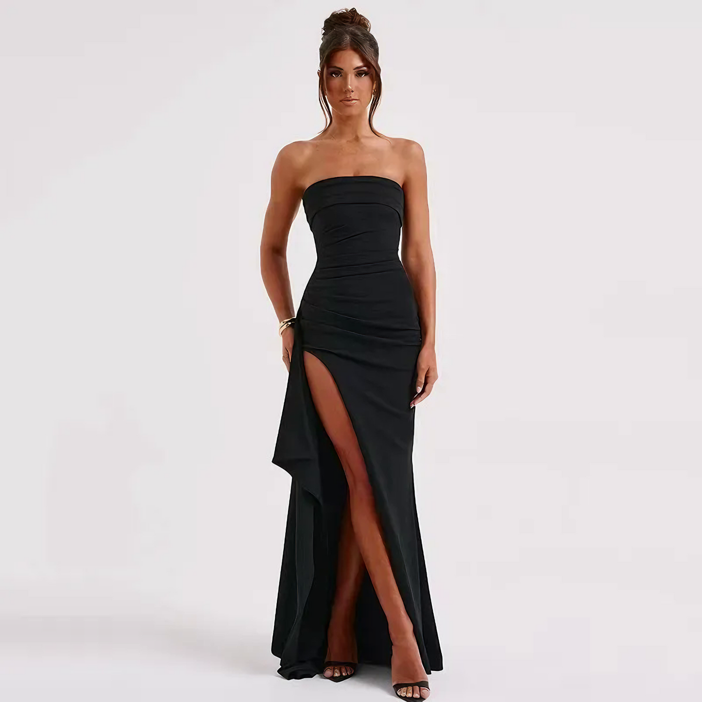 AZZURRA – Elegante vestido con espalda descubierta y abertura