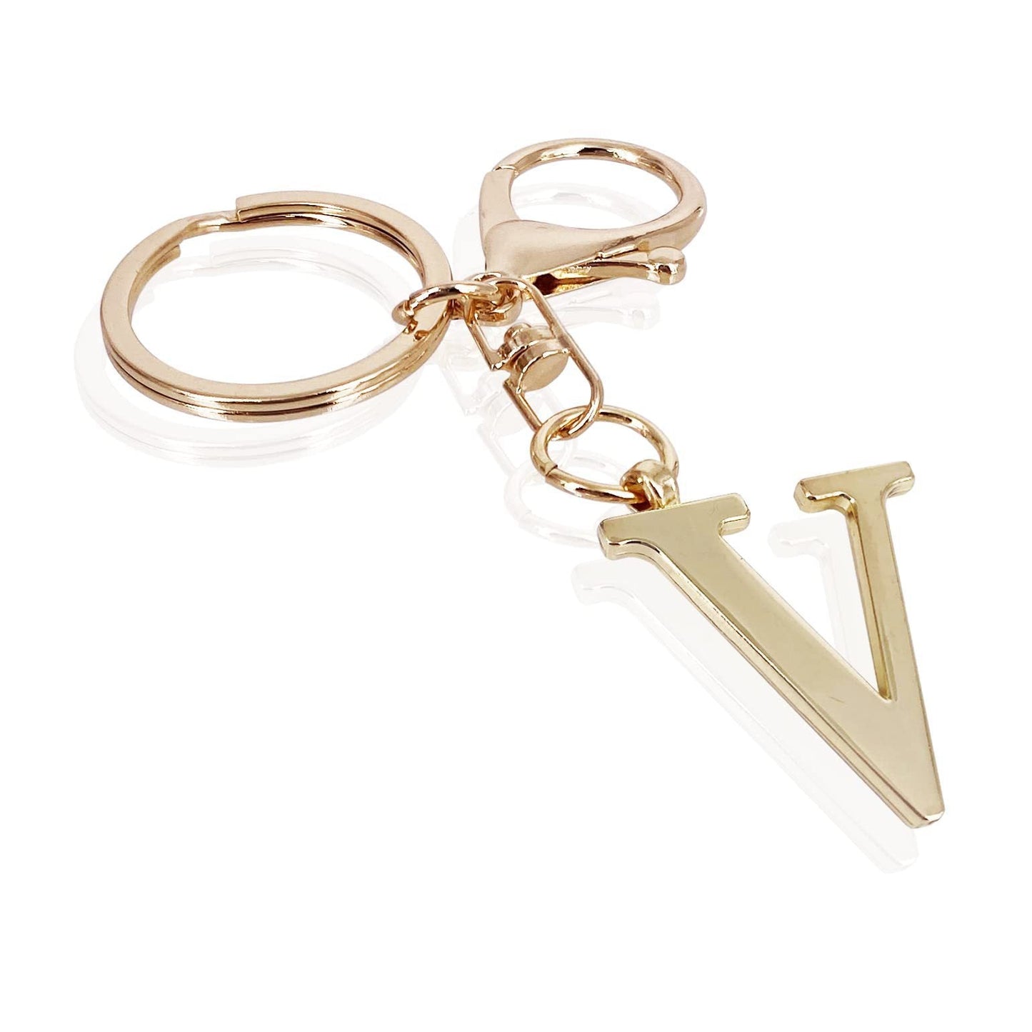 inicial| Elegante colgante para bolso en acabado dorado