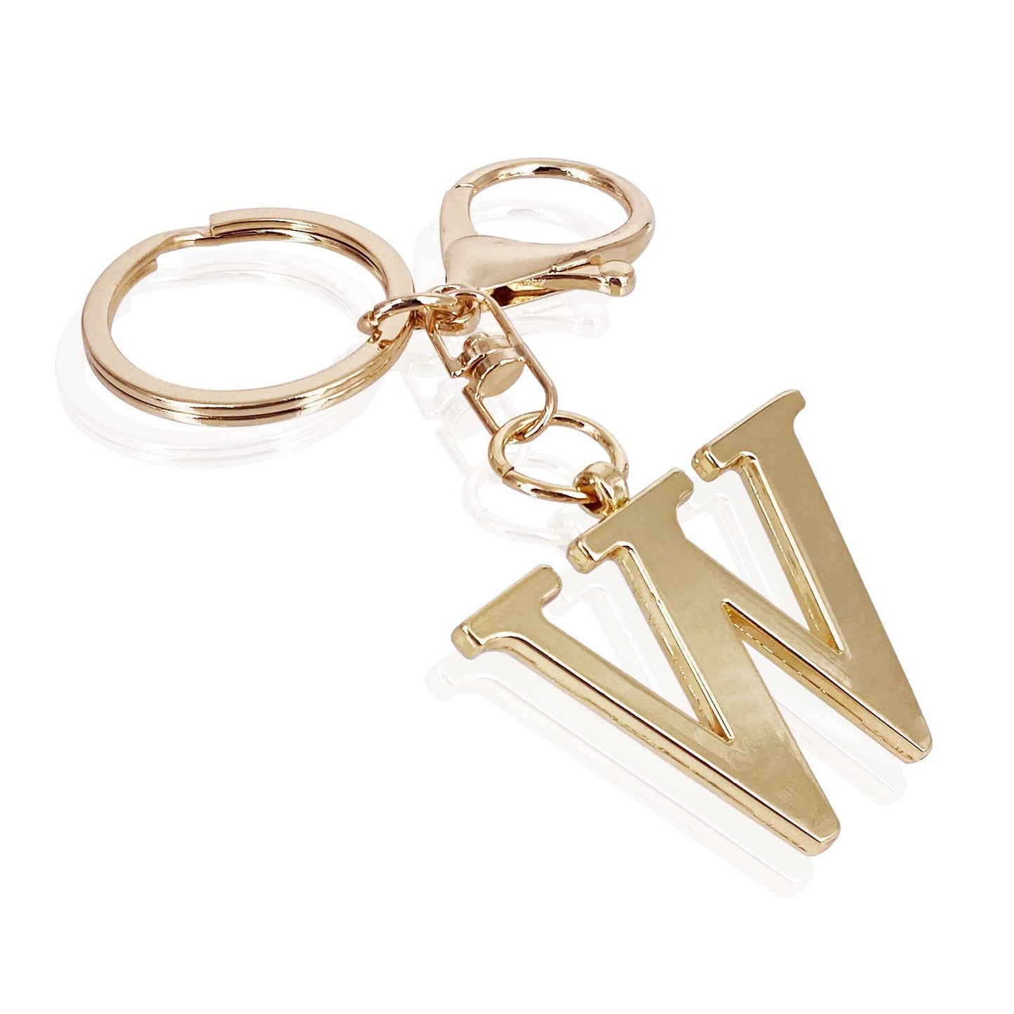 inicial| Elegante colgante para bolso en acabado dorado