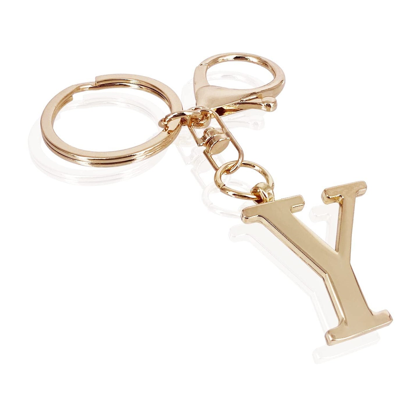 inicial| Elegante colgante para bolso en acabado dorado