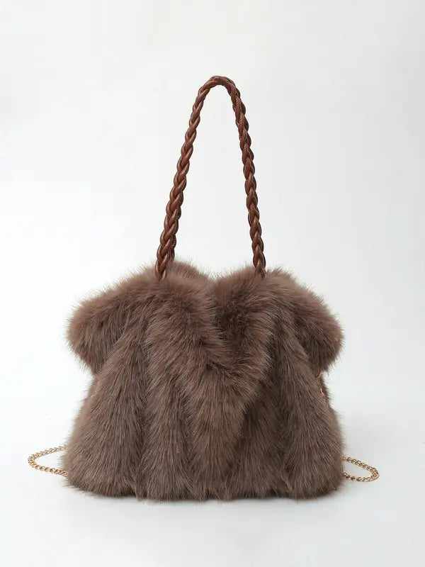 JULE | Bolso de hombro de peluche tipo velour