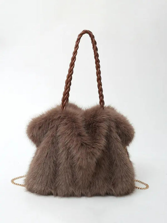 JULE | Bolso de hombro de peluche tipo velour