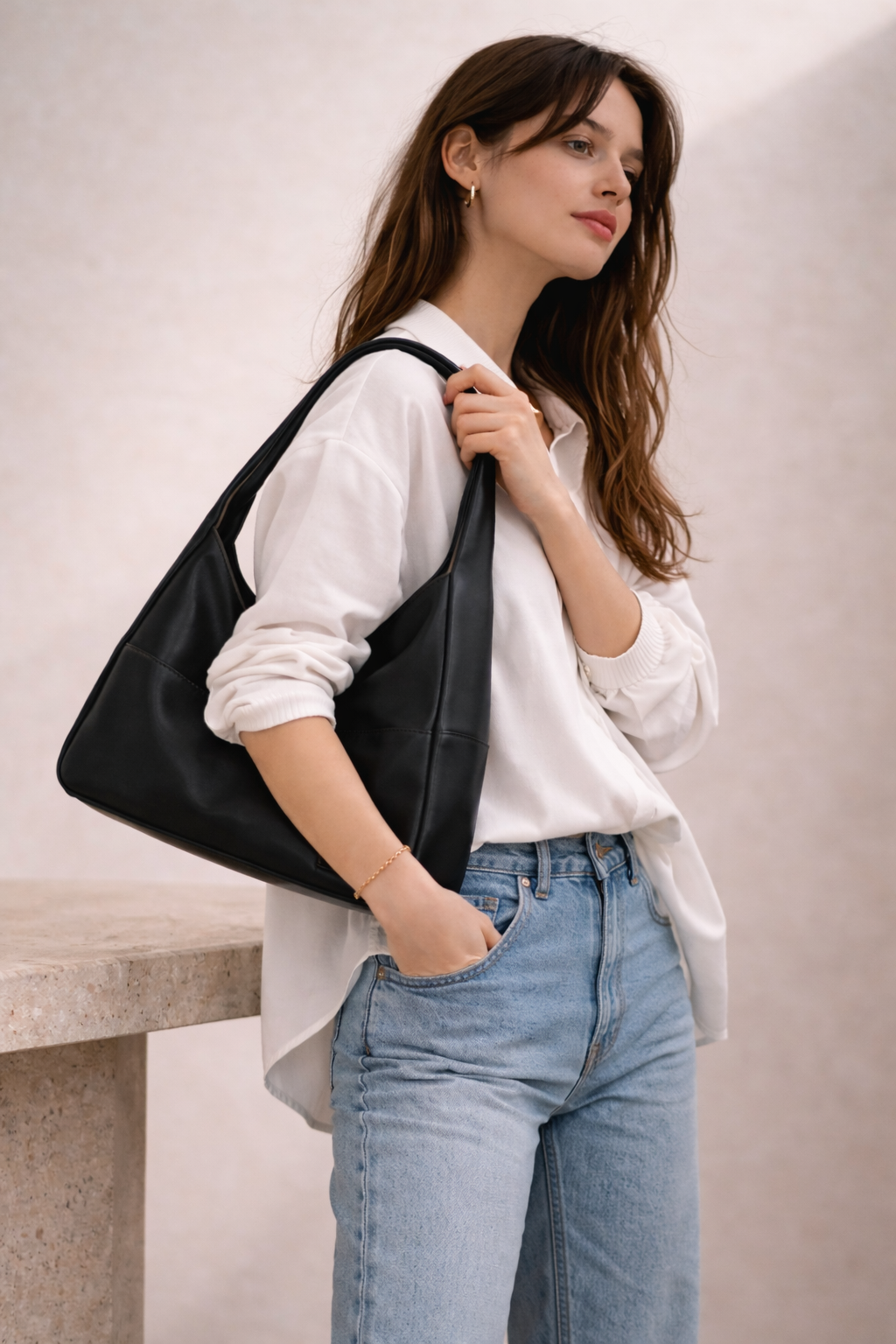 LAVERTA SIENA | Bolso de hombro minimalista
