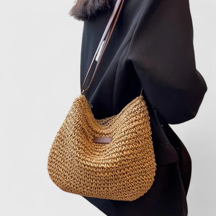 KATHY | Bolso de paja trenzado minimalista