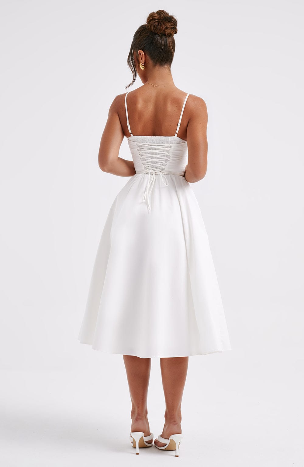 MAILEEN | Vestido midi elegante estilo corsé