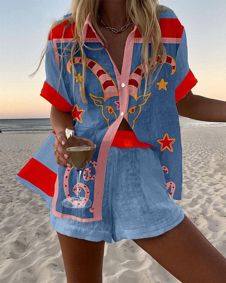 Conjunto Bordado Azul