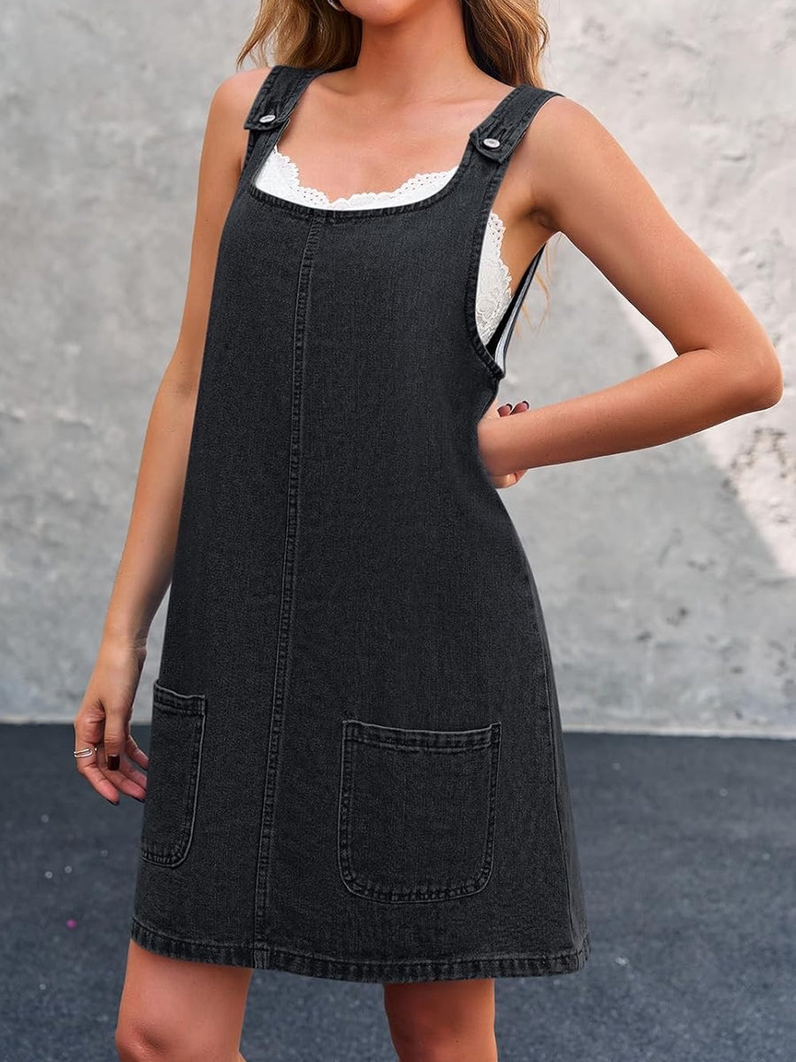 Lisa | Vestido casual con tirantes de denim